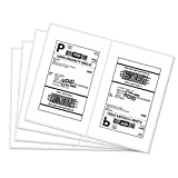 MFLABEL Round Corner Half Sheet Shipping Labels 2-UP Click-n-Ship Mailing Postage Labels (100 Labels)