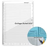 Straight Line Stencil Template College Ruled 9/32' Spacing,Line Drawing Stencil Lettering Guide 11 Inch,Scale Writing Calligraphy Ruler College Paper Template with Journal Stencils Patterns