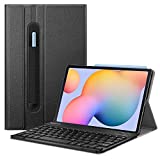 Fintie Keyboard Case for Samsung Galaxy Tab S6 Lite 10.4 Inch 2022/2020 Model (SM-P610/P613/P615/P619), Slim Stand Cover with Secure S Pen Holder Detachable Wireless Bluetooth Keyboard, Black