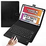 Cooper Touchpad Executive [Multi-Touch Mouse Keyboard] Case for 9, 9.7, 10, 10.1, 10.2, 10.5' Tablets | iPadOS, Android, Windows | Bluetooth, Leather