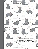 Sketchbook: Funny Chinchilla Practicing Yoga Themed Framed Drawing Paper Notebook