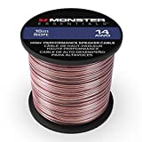 Monster XP Copper Clad Aluminum (CCA) Speaker Wire Cable Spool - [50 FT] [14 Gauge AWG]