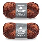 Patons Kroy Socks FX Yarn, 2-Pack, Copper Colors