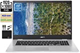 2022 Newest ASUS Chromebook 17.3' FHD 1080p Widescreen Light Laptop, Intel Celeron N4500 (Up to 2.8GHz), 4GB RAM, 32GB eMMC,HD Webcam,UHD Graphics, WiFi 6, 17+ Hours Battery,Chrome OS,w/MarxsolCables