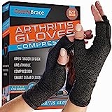 Comfy Brace Arthritis Hand Compression Gloves – Comfy Fit, Fingerless Design, Breathable & Moisture Wicking Fabric – Alleviate Rheumatoid Pains, Ease Muscle Tension (Medium)