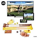 PHIGOLF Home Golf Simulator LINE Friends Edition, Virtual Indoor & Outdoor Golf Swing Trainer w/Weighted Swing Stick & Motion Sensor, Golf Gift & Accessories Compatible w/WGT & E6 Connect
