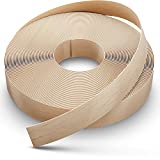 Dovetail Birch Edge Banding White Veneer Tape | Pre-Glued with Strong Adhesive | Easy to Trim & Cut Flexible Veneer | for Countertop Edging (Wood, 50 feet 3/4 in)