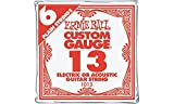 Ernie Ball Nickel Plain Single Guitar String .013 Gauge 6-Pack