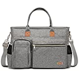 Laptop Tote Bag, Middle Size Computer Messenger Teacher Bag with 15.6'' Padded Laptop Sleeve