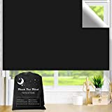 Blackout Shades for Windows 100% Black Out Curtain 118' x 57' Portable Blackout Window Cover, Temporary and Quick Use with Resuable Nano Stickers Best for Home Theatre and Travel, Cut to Size