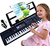 Semart piano keyboard for kids 61 key electric digital music keyboard for beginner portable piano w/LCD display microphone USB cable