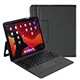 RAPOO 12.9-inch Bluetooth Keyboard for iPad Pro 6th Gen (2022) 5th Gen (2021), 4th Gen (2020) 3th Gen (2018), 360° Rotatable Slim Protective Cover, Case with Apple Pencil Holder, Matte Black
