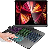 iPad Pro 11 inch Case with Keyboard (4th Generation 2022), Touchpad Backlit Keyboard with Pencil Holder, Compatible with iPad Air 10.9 inch 5th/4th Gen and iPad Pro 11 3rd/2nd/1st Gen - Black