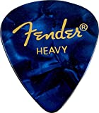 Fender Premium Celluloid Guitar Picks 351 Shape, Blue Moto, Heavy, 12-Pack