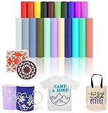 SPECUT XINPOCUT infusible Transfer Ink Sheets(21pcs/Set, 12''x12'') - Solid Color Paper Sublimation for Cricut Mug Press, Silhouette Cameo or Heat Press Machine Sheets T-Shirts Bag, 12-x-12-Inch