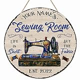 Personalized Sewing Sign, Quilting Sign, Gifts For Sewing Lovers, Quilting Lover, Quilting Room Decor, Sewing Room Decor, Sewing Machine, Sewist Gifts For Mom, Gifts For Grandma, Gifts For Quilters (09)