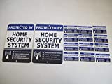 2 Home Security Alarm System Metal Yard Signs & 12 Window Stickers - Stock # 713