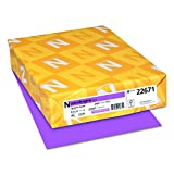 Neenah Astrobrights Premium Color Paper, 24 lb, 8.5 x 11 Inches, 500 Sheets, Planetary Purple (22671)