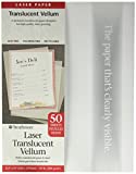 Strathmore 59-854 Laser Vellum Inkjet Paper, 8.5'x11', 50 Sheets,white/ivory