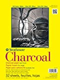 Strathmore 300 Series Charcoal Pad White, 9'x12' Glue Bound, 32 Sheets