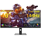 INNOCN Ultrawide Monitor 40' WQHD 3440 x 1440p 144Hz Monitor AMD FreeSync Premium HDR400 21:9 Computer Monitor 95% DCI-P3 500Nits IPS USB Type-C HDMI Tilt/Height Adjustable Monitor, Mountable - 40C1R