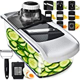 Fullstar 11 in 1 Mandoline Slicer, Vegetable Slicer & Cheese Grater | Kitchen Gadgets with Peeler, Spiralizer, Juicer, French Fry Maker & Julienne Cutter (+Safety Glove & Cleaning Brush)