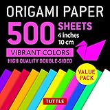 Origami Paper 500 sheets Vibrant Colors 4' (10 cm): Tuttle Origami Paper: Double-Sided Origami Sheets Printed with 12 Different Colors