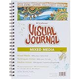 Strathmore 460-19 500 Series Visual Mixed Media Journal, Vellum, 9'x12', White, 34 Sheets