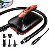 VACHAN 20PSI Electric SUP Air Pump-12V Car Connector Air Inflator, Intelligent Dual Stage & Auto-Off Inflation & Deflation Function, Paddle Board Pump for Boats, Inflatable Stand Up Paddle Boards