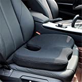 Car Seat Cushions High-Density Pad for Car Driver Seat Office Chair Wheelchair Coccyx Support Hip, Nerve, Sciatica, Sacrum Back Pain Relief Memory Foam Seat Cushion