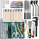 3D printer tool kit 147 Pcs, Exacto Knife Set,Craft Knife,Art Knife,Includes Cleaning and Removal Tool with Store content box DIY Art Modeling, 3D Printing and Finishing