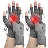 2 Pairs Arthritis Compression Gloves, Relieve Arthritis, Rheumatoid, Osteoarthritis, Carpal Tunnel Pain, Compression Gloves for Arthritis for Women & Men, Anti-Slip Glue dot Gloves for Work