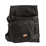 Dickies 8-Pocket Canvas Tool and Utility Pouch for Work Belts, Fastener Pocket, Hammer Loops, 2-inch Belt Loop, Black