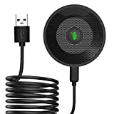 USB Conference Microphone - 360° Omnidirectional Stereo/One-Key Mute/Plug & Play - Compatible Mac OS/Windows for Zoom/Skype, Video Meeting, Gaming, Chatting (Conference Mic)