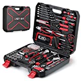 Eastvolt 218-Piece Household Tool Kit, Auto Repair Tool Set, Tool Kits for Homeowner, General Household Hand Tool Set with Hammer, Plier, Screwdriver Set, Socket Kit and Toolbox Storage Case.