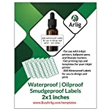 2x1 inch Waterproof Labels for Inkjet Printer | Labels for Bottles, Food, Pantry, Lip Gloss, & Jars | Smudge-Proof, Oil-Proof Essential Oil Labels | 200 Labels (5 Sheets x 40 Labels) (Matte)