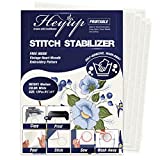 Wash Away Embroidery Stabilizers, 12Pcs 8.5x11’’ Self-Adhesive Fabric-Like Soluble Stabilizer for Machine Embroidery, Hand Sewing and Printing, Soluble Stabilizer for Topping or Backing