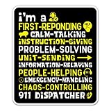 911 Dispatcher Sticker - 3' Laptop Sticker - Waterproof Vinyl for Car, Phone, Water Bottle - Emergency Dispatcher Decal