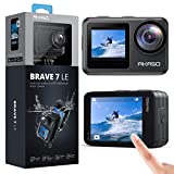 AKASO Brave 7 LE 4K30FPS 20MP WiFi Action Camera with Touch Screen Vlog Camera EIS 2.0 Remote Control 131 Feet Underwater Camera with 2X 1350mAh Batteries Support External Microphone