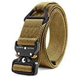FAIRWIN Tactical Belts for Men Work Belt Nylon Webbing Waist Belt with V-Ring Heavy-Duty Quick-Release Buckle