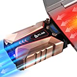 KLIM Cool + Metal Laptop Cooler Fan - NEW 2022 VERSION - The Most Powerful Gaming External Air Vacuum - Computer USB for Immediate Cooling - Slim - Portable - Quiet