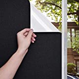 Beautyhero Blackout Window Film: Sun Blocking Window Film, Window tinting Film for Home, Total Blackout Window Film, Anti Glare Heat Control Frosted Static Cling, Removable Film (17.7x70.8 in)