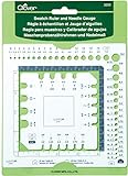 Clover Swatch Ruler & Needle Gauge, White
