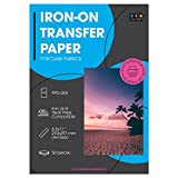 PPD Inkjet PREMIUM Iron-On Dark T Shirt Transfers Paper LTR 8.5x11' pack of 50 Sheets (PPD004-50)
