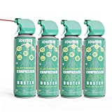 Compressed Air Duster Cleaner for Keyboard - iDuster Air Cans for Computer and Electronics, 4 Packs