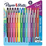 Paper Mate Flair Felt Tip Pens | Medium Point 0.7 Millimeter Marker Pens | Back to School Supplies for Teachers & Students | Assorted Colors, 24 Count