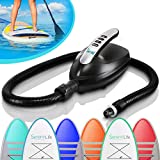 Digital Electric Air Pump Compressor - 110W 12 Volt Quick Air Inflator w/LCD, 0-16 Adjustable PSI - For Water Sport Inflatable SUP Stand Up Paddle Board - SereneLife SLPUMP20