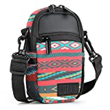USA GEAR Compact Camera Case (Southwest) Point and Shoot Camera Bag with Accessory Pockets, Rain Cover and Shoulder Strap-Compatible with Sony CyberShot, Canon PowerShot ELPH, Nikon COOLPIX and More