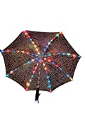 Rain Umbrella | LED UMBRELLA for Rain or Sun or Just for Fun | Quality Rain Umbrella for All Ages Boys/Girls/Adults |Great for Your Social Media Videos | Sun Wind Umbrella SJF Products (Leopard)