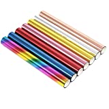 7PCS Toner Reactive Foil Roll,Use with Laminator Laser Printer,Paper Holographic Heat Transfer Crafts Foil Roll for Scrapbooking Crafting Cardstock Hot Stamping Holographic Heat Transfer DIY Crafts